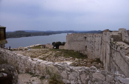 SIBENIK > Festung Sveti Ana > Blick auf die Krka
