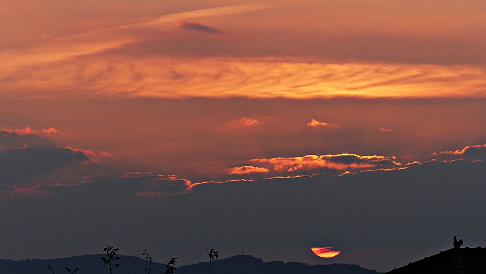 Der Sonnenaufgang im Dezember