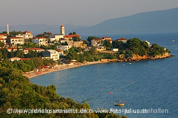 GRADAC > Bucht Bosac  vor Sonnenuntergang