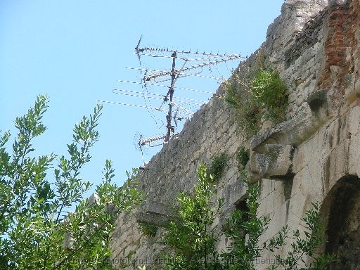 DIOKLETIANPALAST > Nordmauer mit Antennen