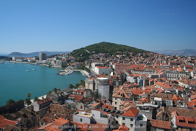 SPLIT > Berg Marjan > Ausblick vom Glockenturm der Kathedrale