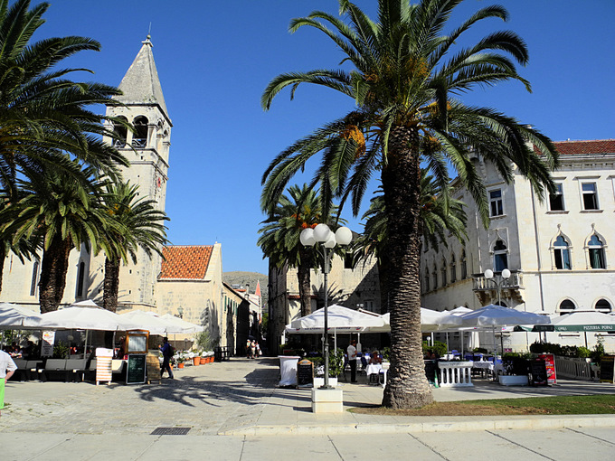 TROGIR > Palmen vor der Stadt