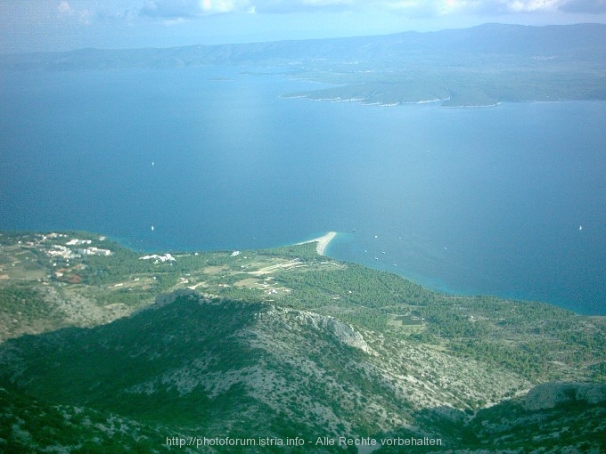 BOL > Zlatni rat > Blick vom Vidova Gora