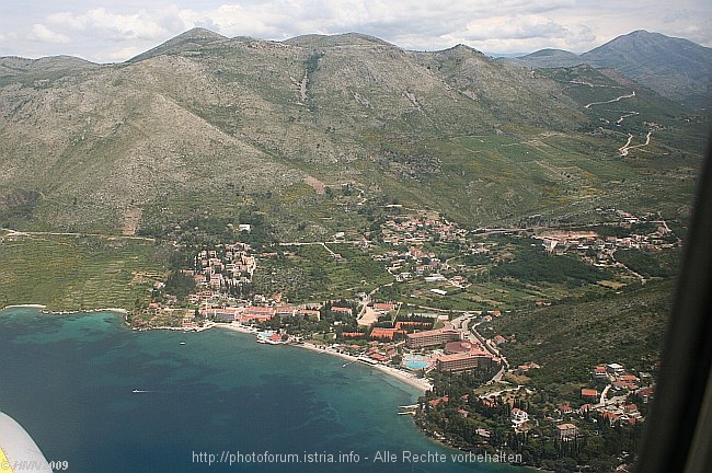 CAVTAT > Hotelbucht mit Epidaurus und Albatros