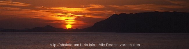 CAVTAT > Sonnenuntergang über Dubrovnik