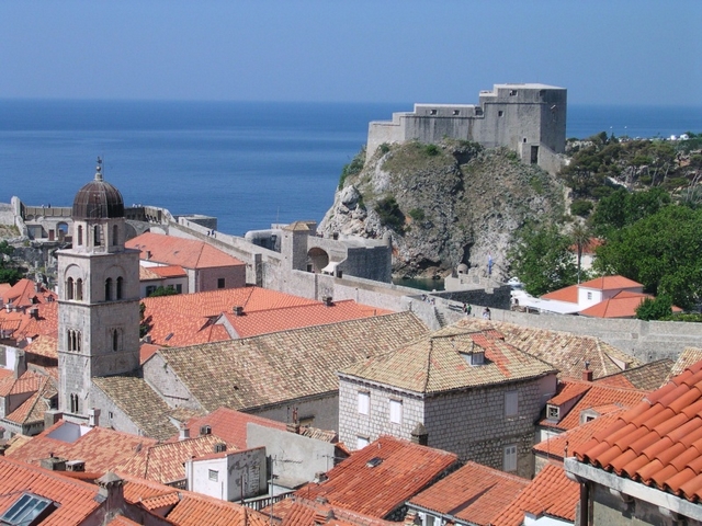 DUBROVNIK > Festung Lovrijenac - Stadtmauerblick