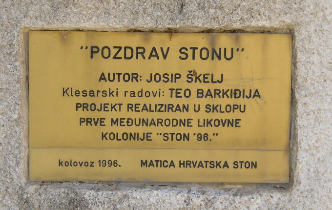 VELIKI STON > Denkmal Pozdrav stonu