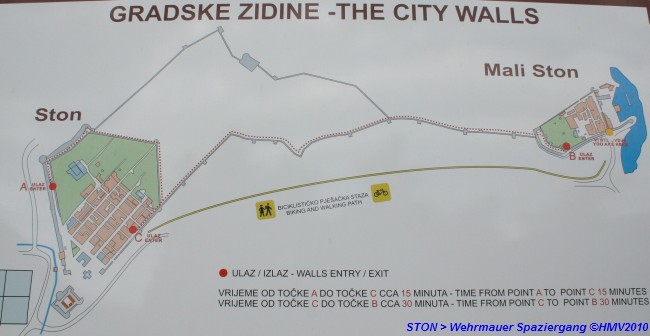 GRADSKE ZIDINE > 0-Lageplan der Wehrmauer zwischen Mali Ston und (Veliki) Ston