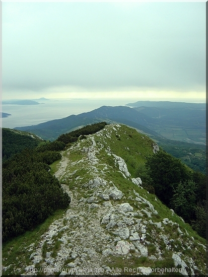 NATURPARK UCKA > Vojak > Blick von Istriens Gipfel