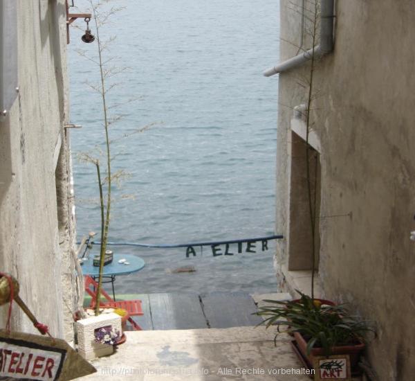 Eingang Atelier in Rovinj