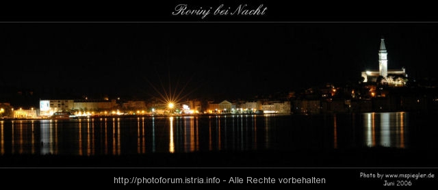 Rovinj bei Nacht