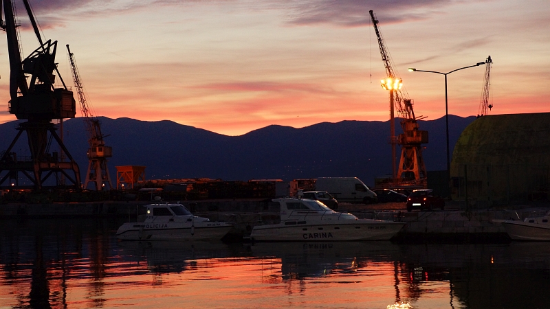 Abenddämmerung in Rijeka