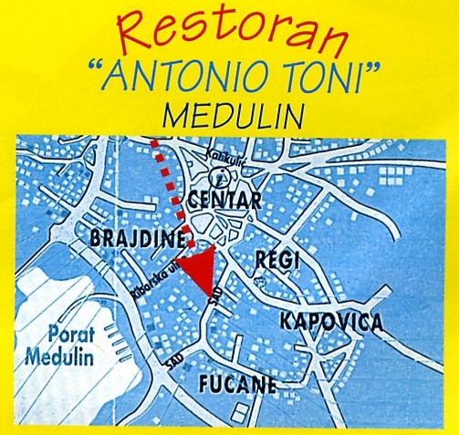 MEDULIN > Restoran Antonio Toni > Wegbeschreibung