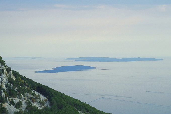 Ausblick auf Zeca, Unije, Srakane und Susak