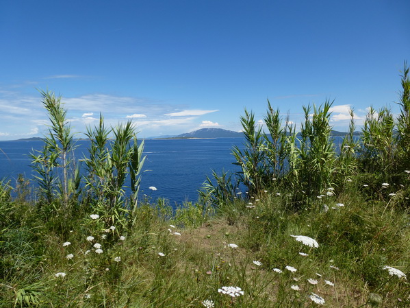 Susak>Kap Arat>Blick auf Osorscica/Televrina