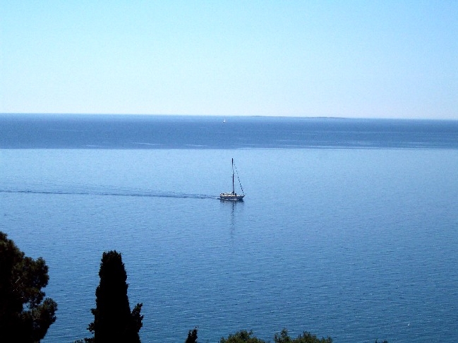 KRK > Hotel Drazica - Panoramablick auf die Adria