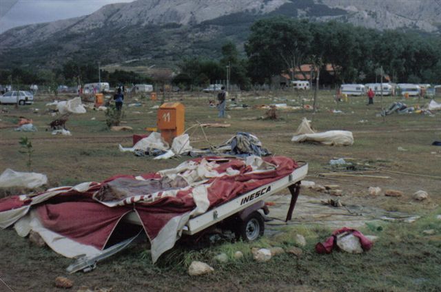 Zablace Camp nach Unwetter 1989