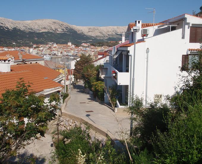 BASKA Insel KRK > Blick auf Riberska (Straße)