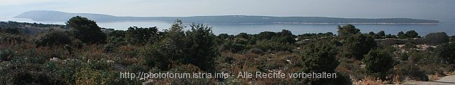 Otok DOLIN > Blick vom Gebirge Kamenjak