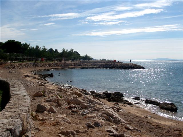 Punat Strand am südl.Ende der Bucht