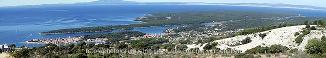 Panorama auf Rab und Kampor