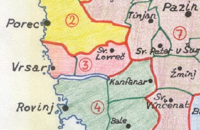 0 > Istrienübersicht > Region 03 VRSAR_FUNTANA - rot eingefärbt