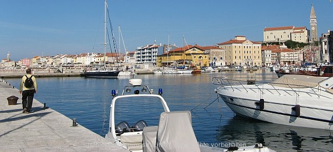 PIRAN > Hafen Luka Piran > Panoramablick