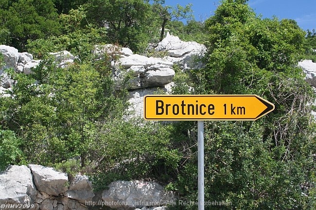 KONAVLE > Straße von Uskoplje nach Duba Konavoska > Abzweig Brotnice