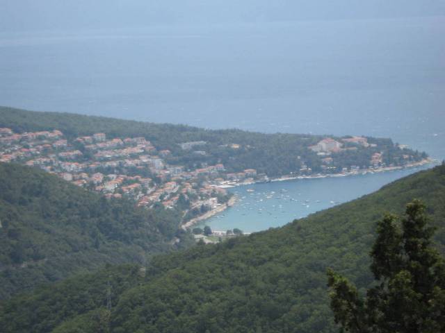 Blick von Labin auf Rabac