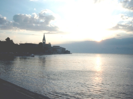 POREC > Altstadt bei Sonnenuntergang