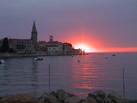 POREC > Altstadt - Sonnenuntergang