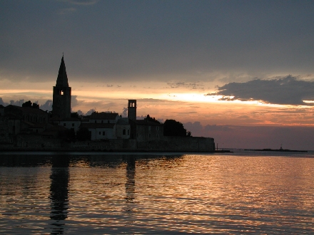 POREC > Altstadt - Sonnenuntergang über der Riviera