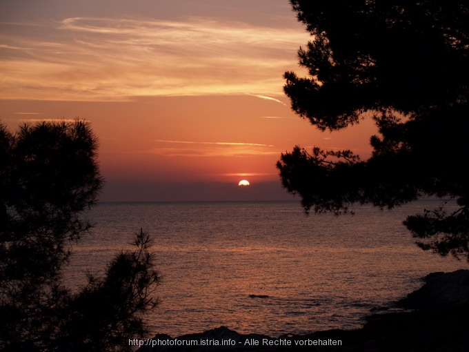 Sonnenuntergang vor Porec