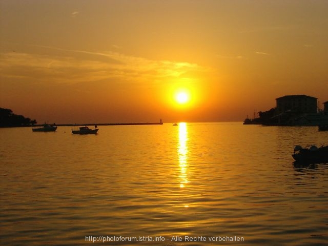 Porec > Hafen > Sonnenuntergang