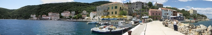 Otok CRES > Valun > Hafen - Panorama