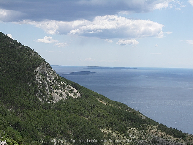 Otok CRES > Lubenice > Blick auf Zeca und Unije