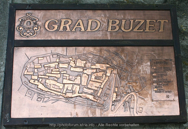 BUZET > Großes Tor > Altstadt Grundriss