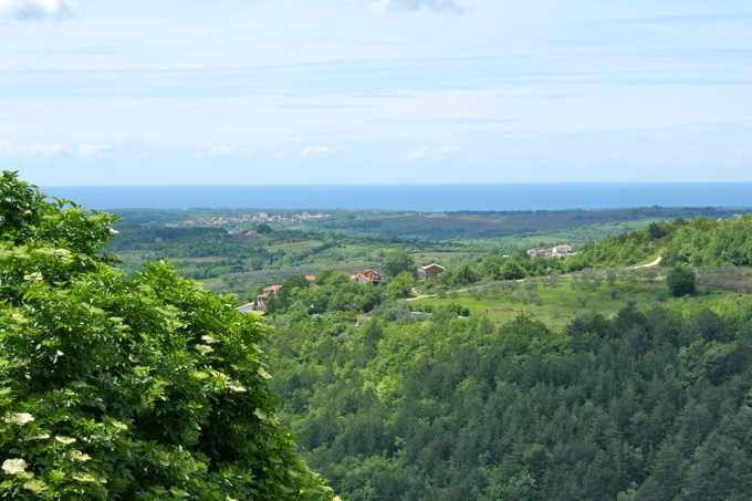 GROZNJAN > Blick bis zum Meer