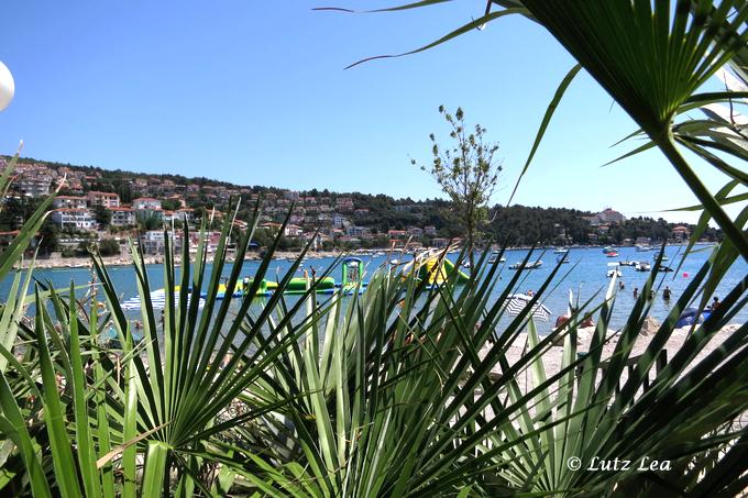 Palmenblätterblick auf>Rabac