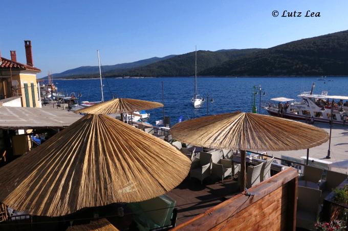 Dachterrasse>Hafen Rabac