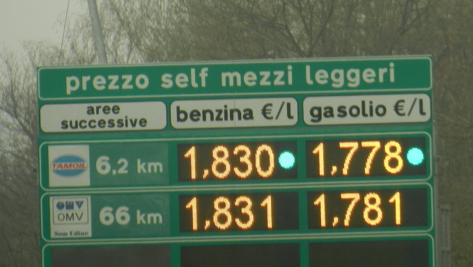 Spritpreise 18.3.2012 - Italien