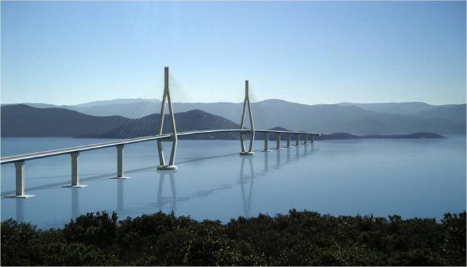 Geplante Brücke Peljesac