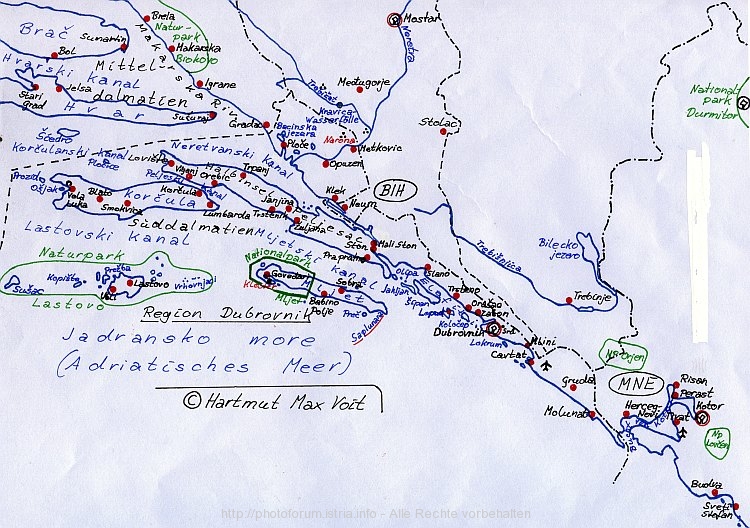 0-Übersicht > Süddalmatien - Region Dubrovnik