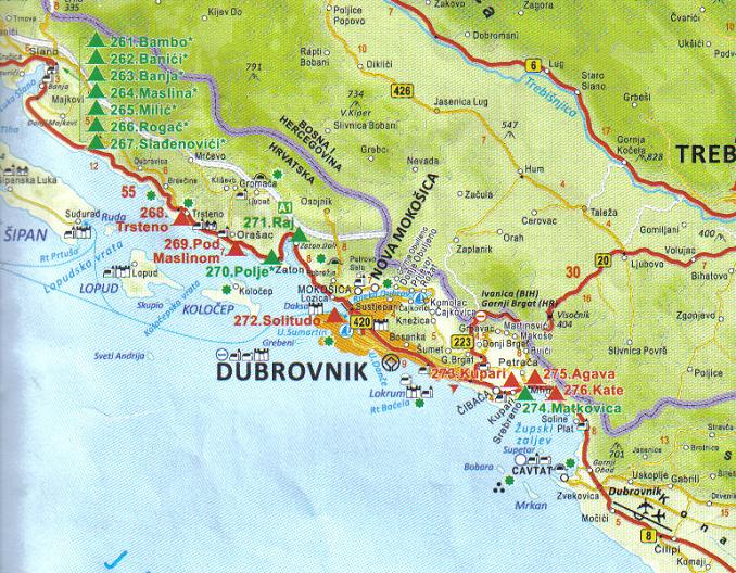 Campingplätze um Dubrovnik
