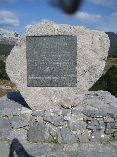 INSCHRIFT Velebit Paß