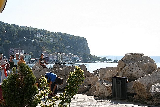 PIRAN > Uferpromenade Süd > Cafeausblick