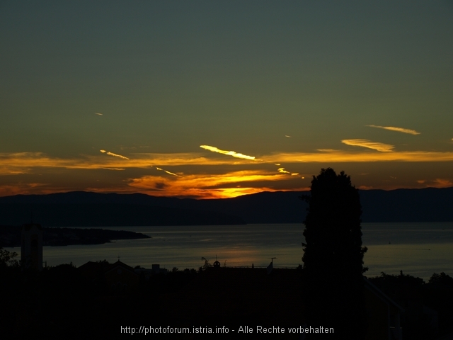Sonnenuntergang über Malinska