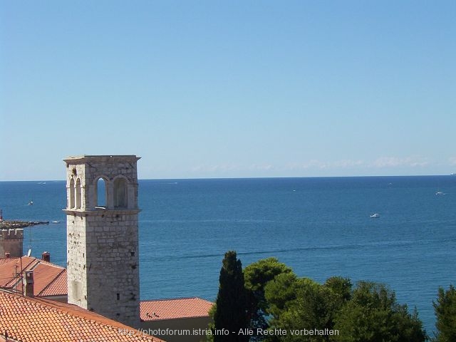 POREC > Adriablick vom Glockenturm der Basilika