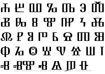 Glagolitisches Alphabet