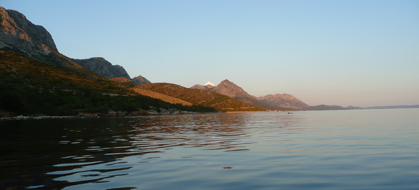 DRVENIK > Camping Male Ciste > Abendstimmung auf dem Meer